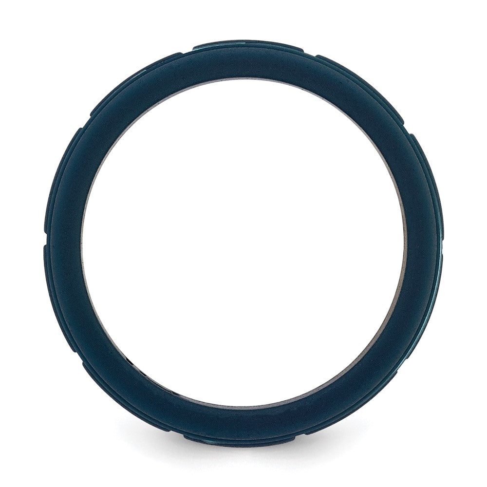 Silicone Dark Blue Grid Pattern Band