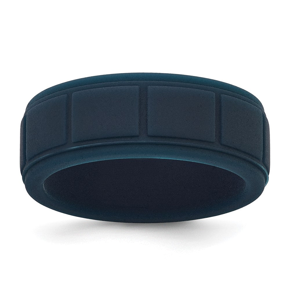 Silicone Dark Blue Grid Pattern Band