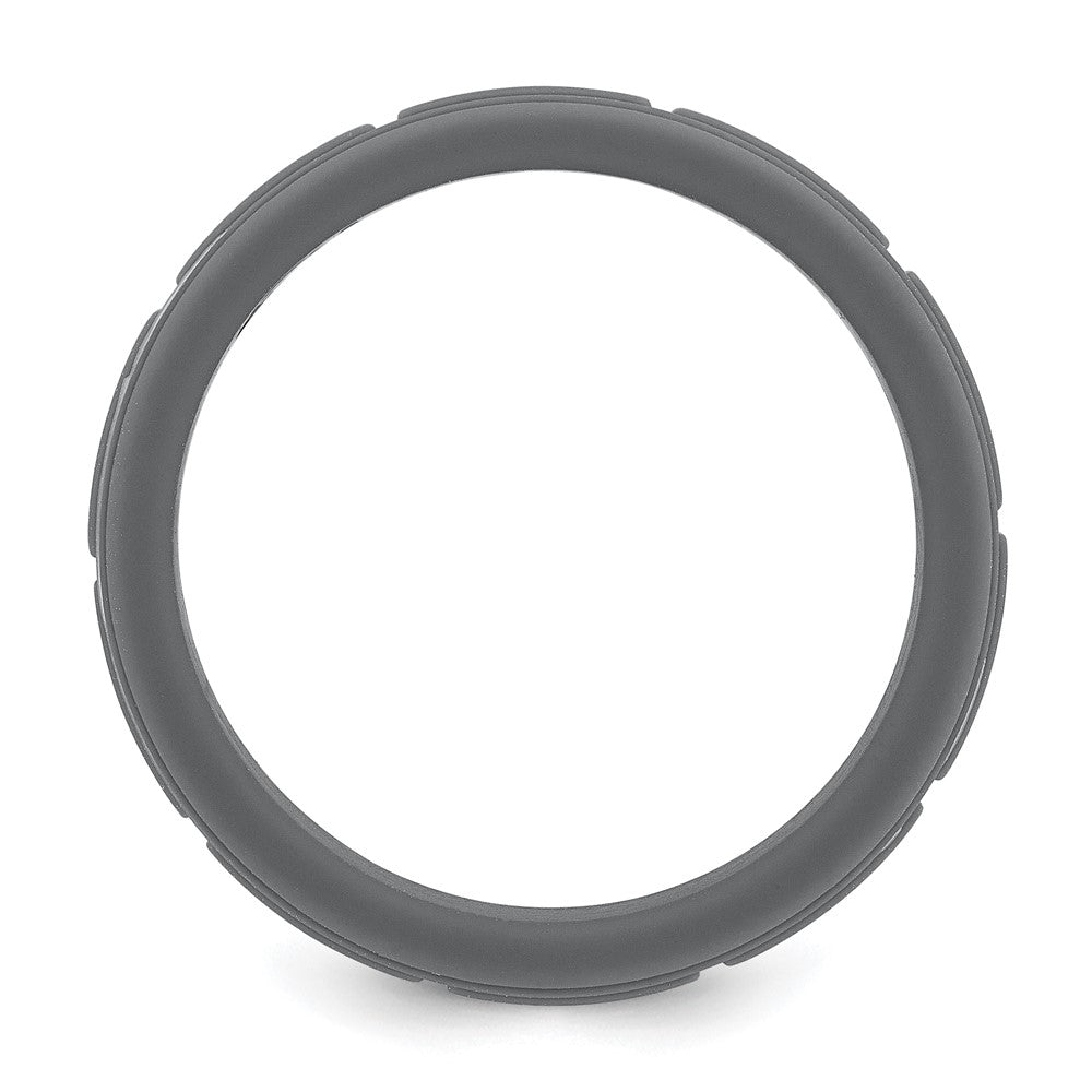 Silicone Dark Gray Grid Pattern Band