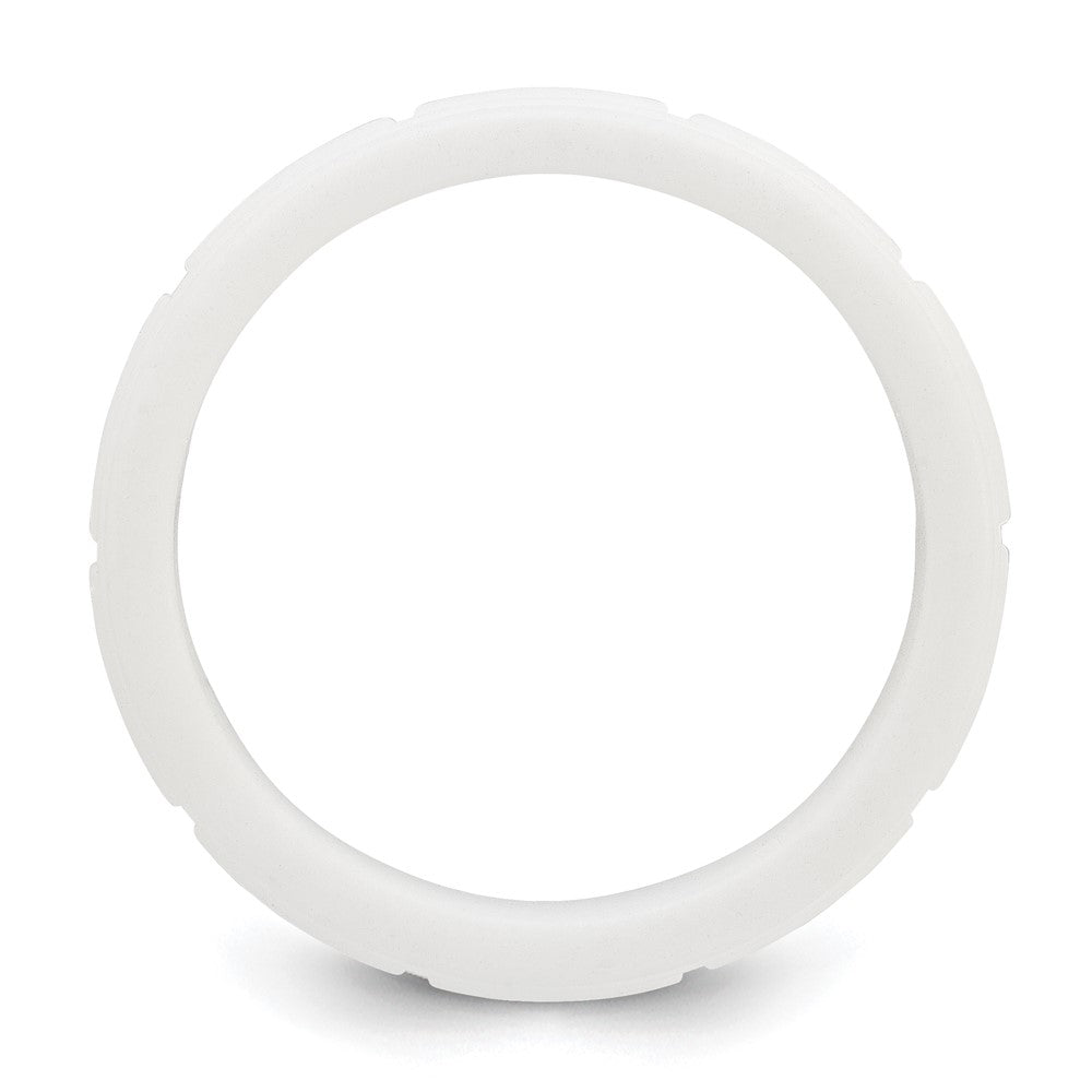 Silicone White Grid Pattern Band