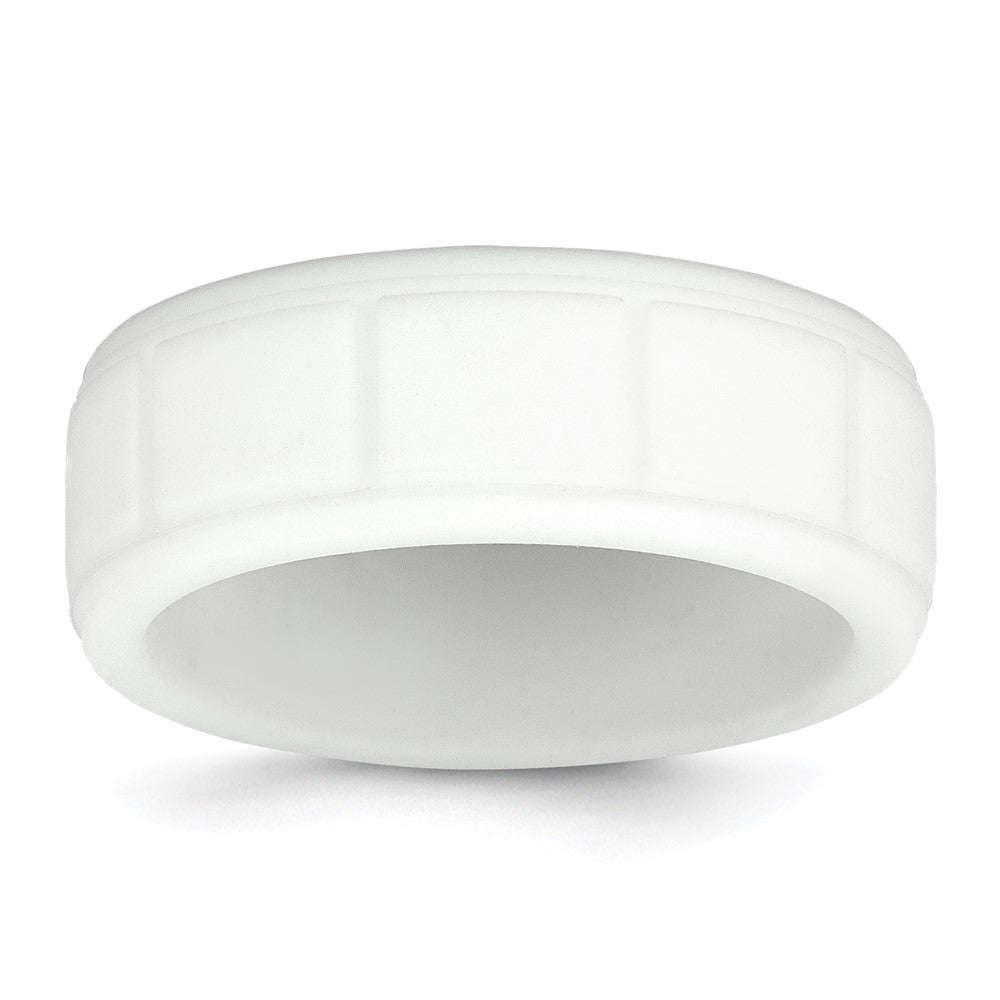 Silicone White Grid Pattern Band