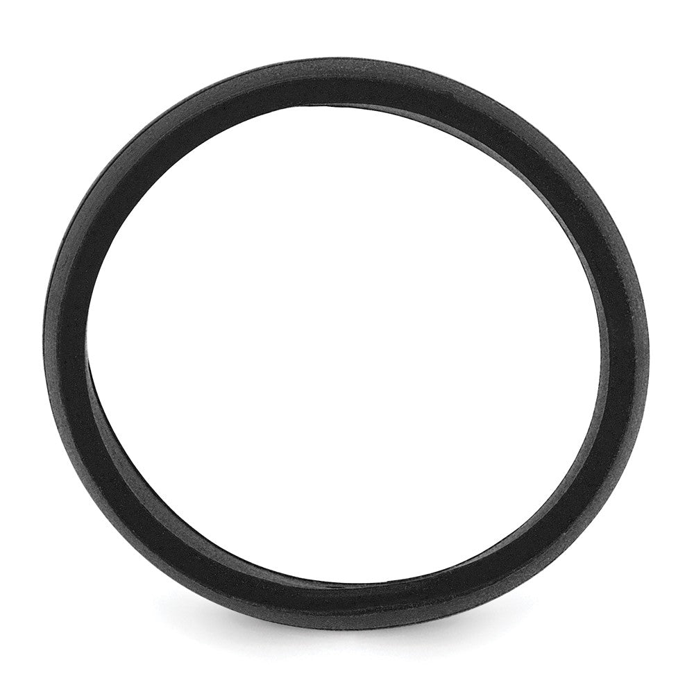 Silicone Black Grooved Band