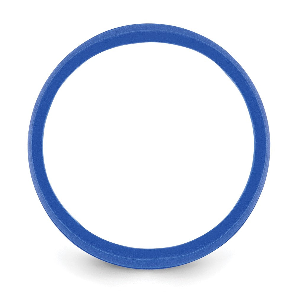 Silicone Blue Grooved Band