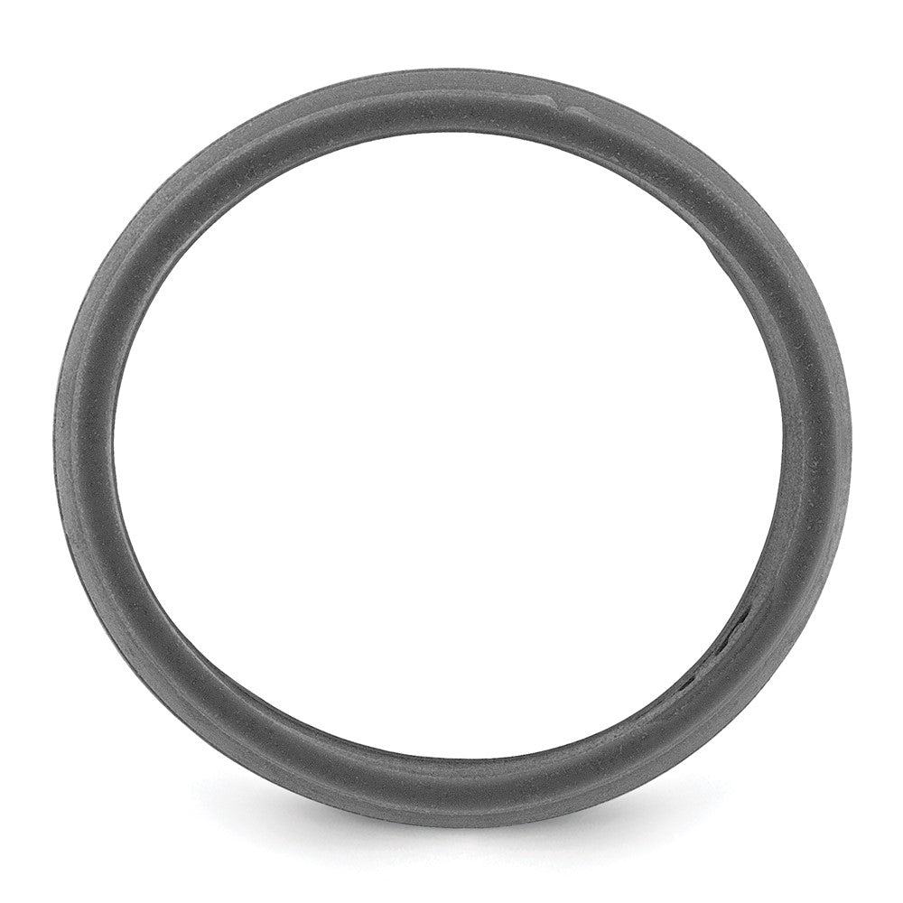 Silicone Dark Gray Grooved Band