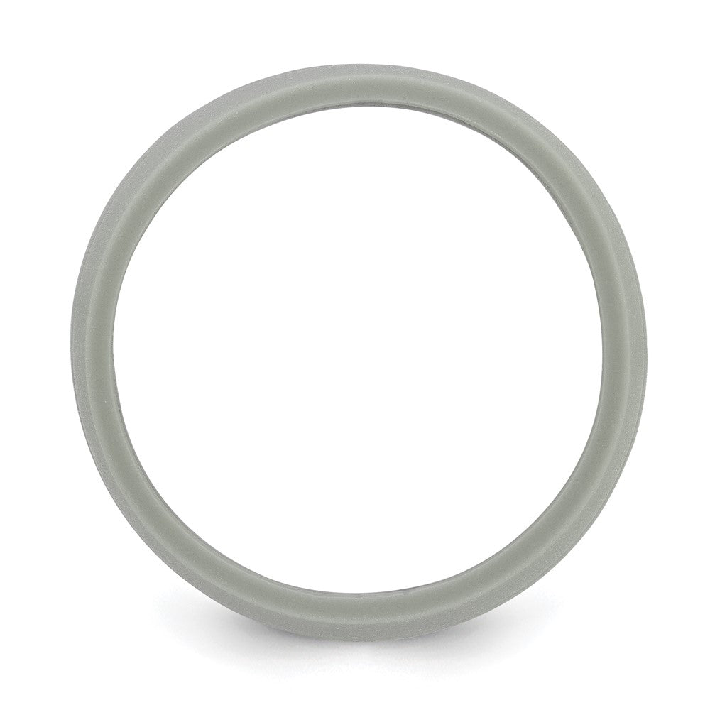 Silicone Light Gray Grooved Band