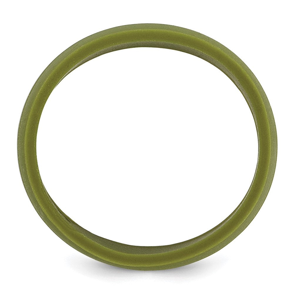 Silicone Olive Green Grooved Band