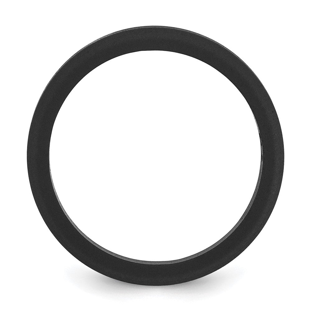 Silicone Black Ridged Edge Band