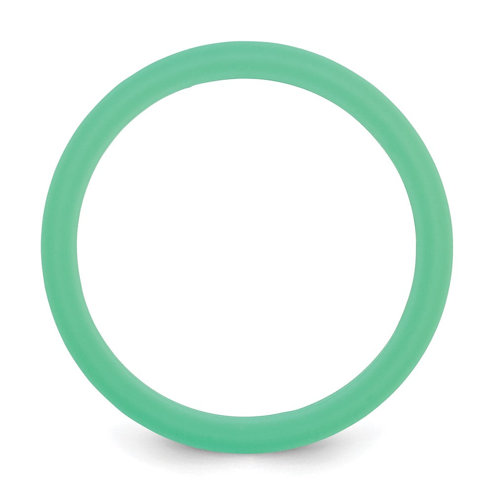 Silicone Mint Green Ridged Edge Band