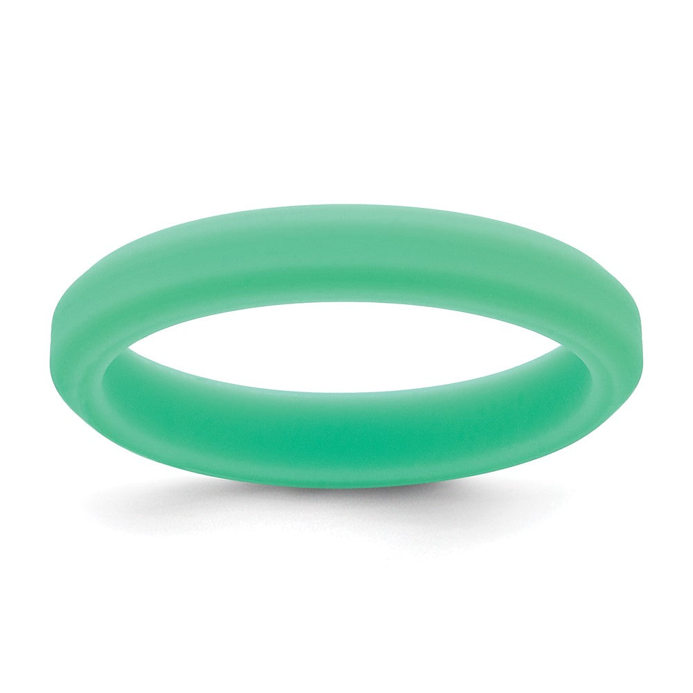Silicone Mint Green Ridged Edge Band
