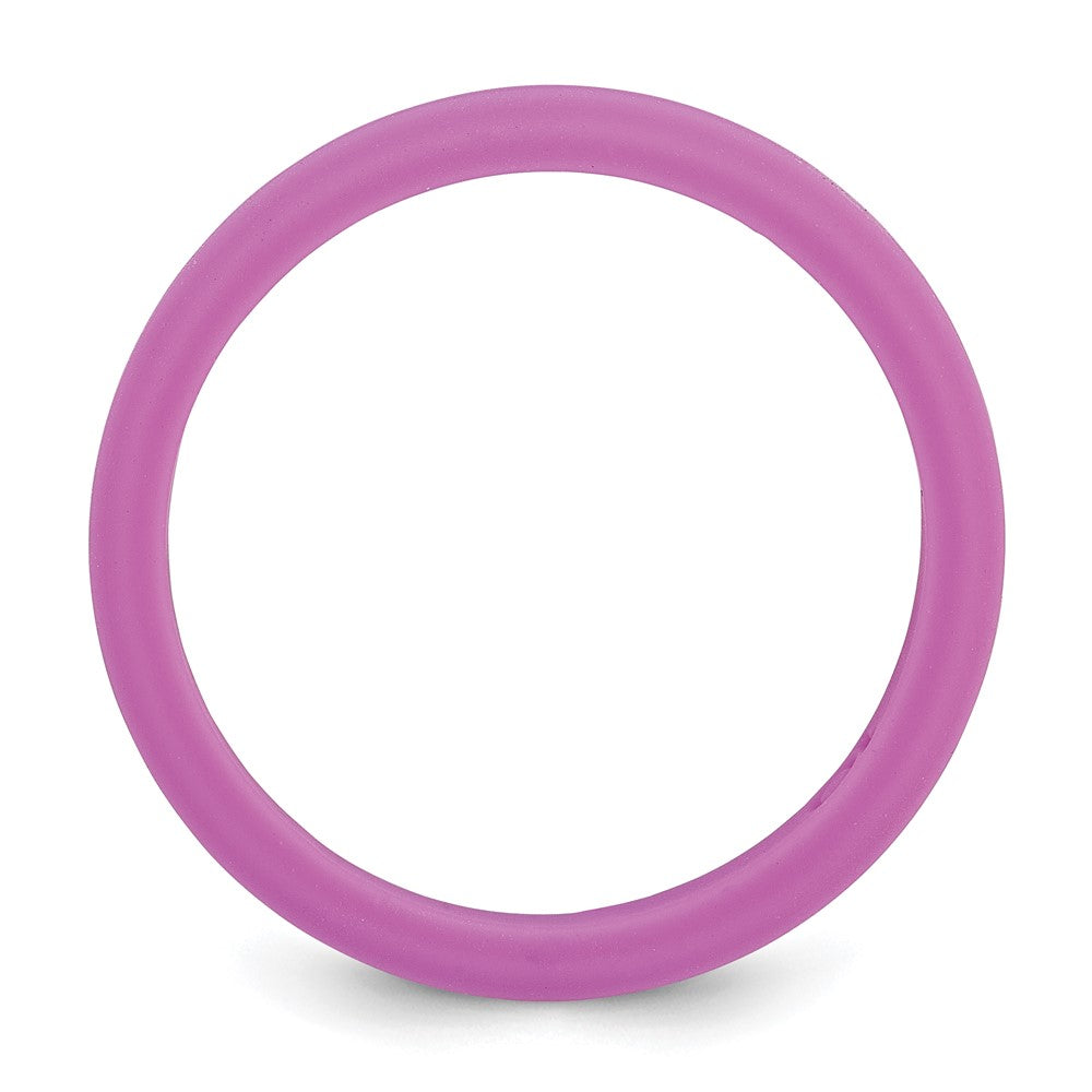 Silicone Purple Ridged Edge Band