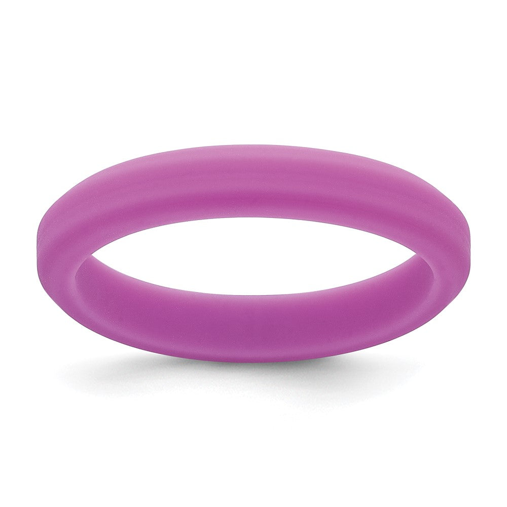Silicone Purple Ridged Edge Band