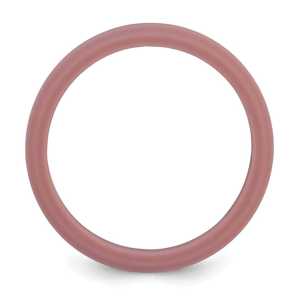 Silicone Rose Pink Ridged Edge Band