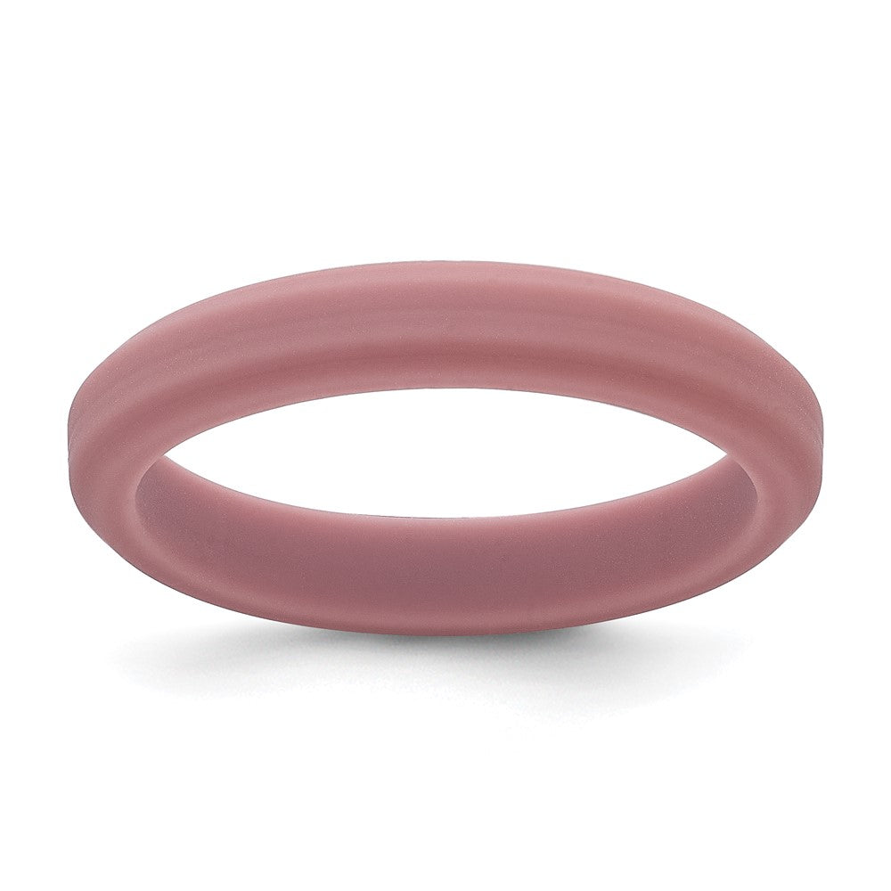 Silicone Rose Pink Ridged Edge Band