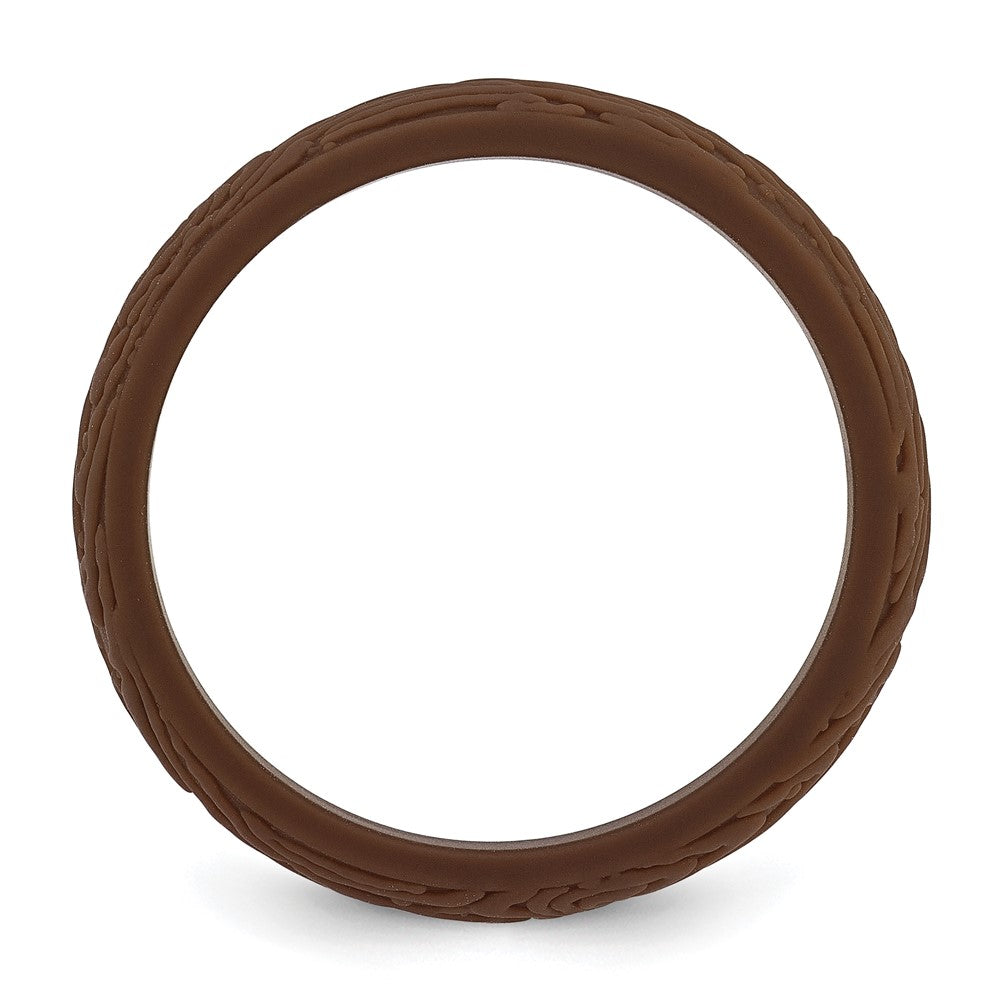 Silicone Brown Wood Grain Pattern Band