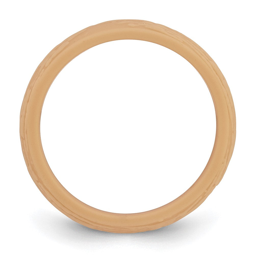 Silicone Sand/Tan Wood Grain Pattern Band