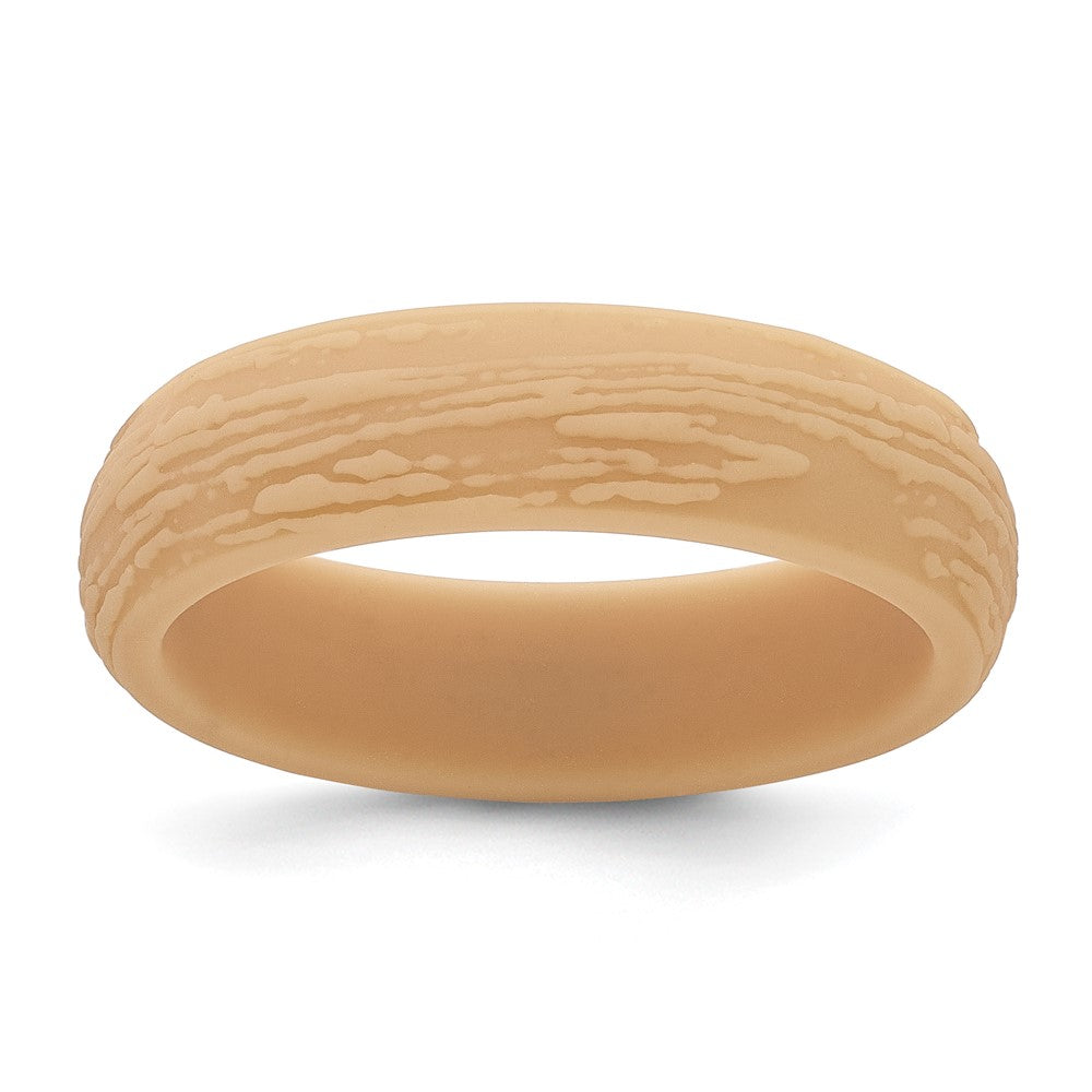 Silicone Sand/Tan Wood Grain Pattern Band