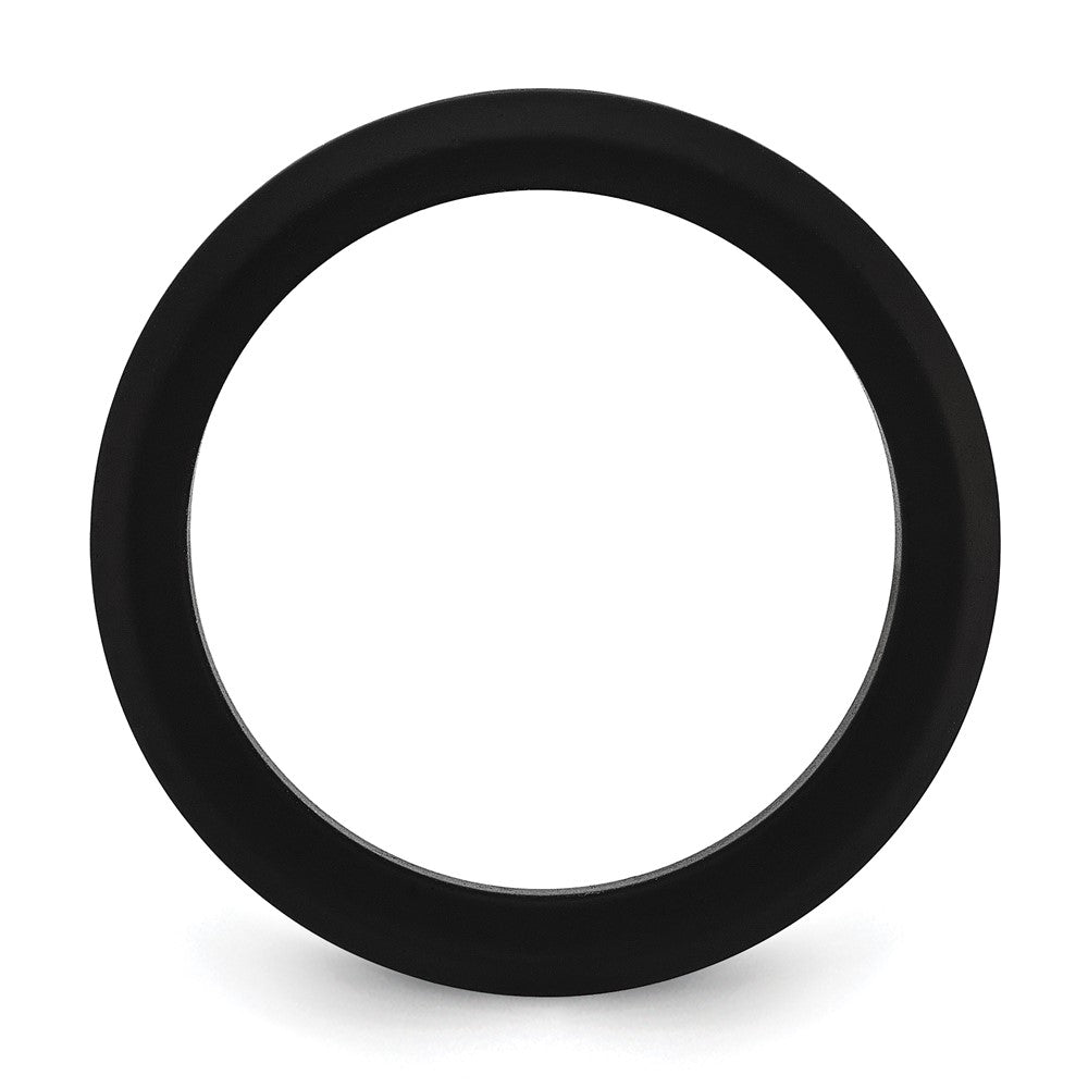 Silicone Black Round Band