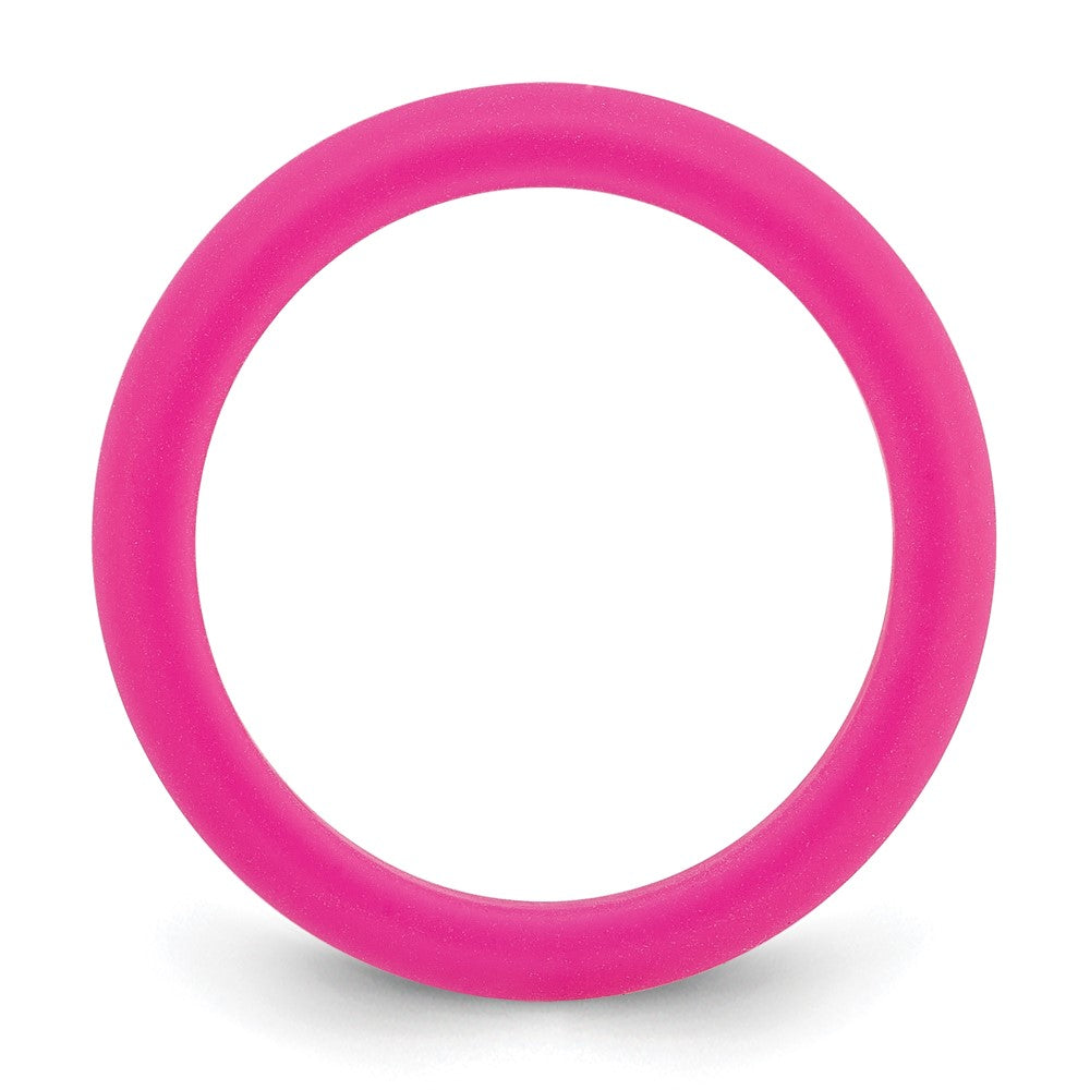 Silicone Fuchsia Round Band