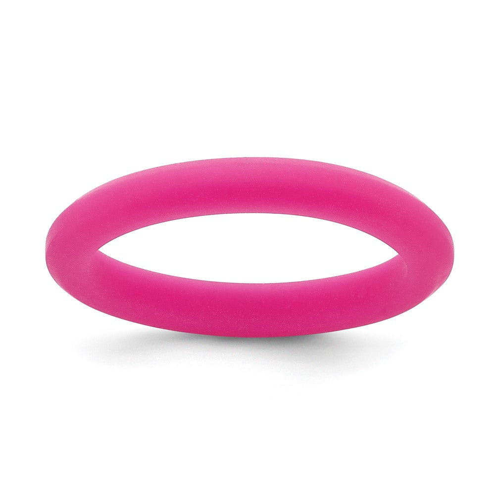 Silicone Fuchsia Round Band