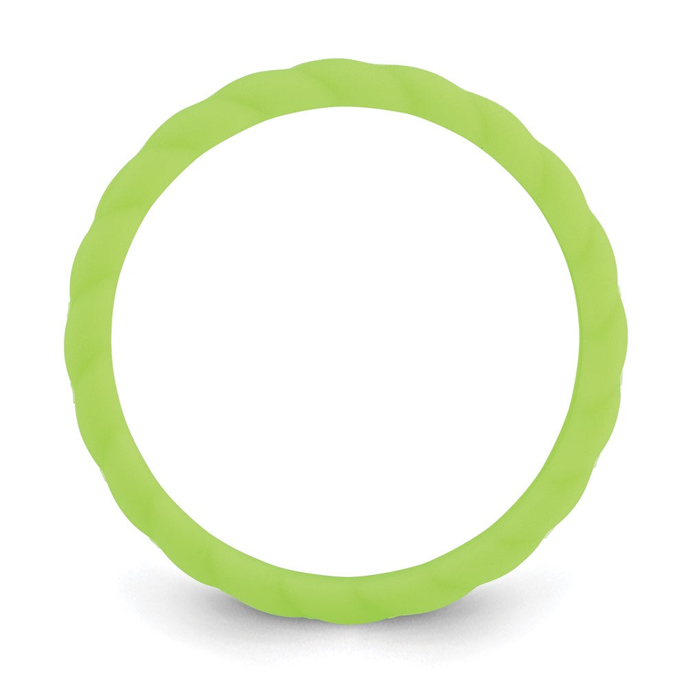 Silicone Bright Green Braided Band