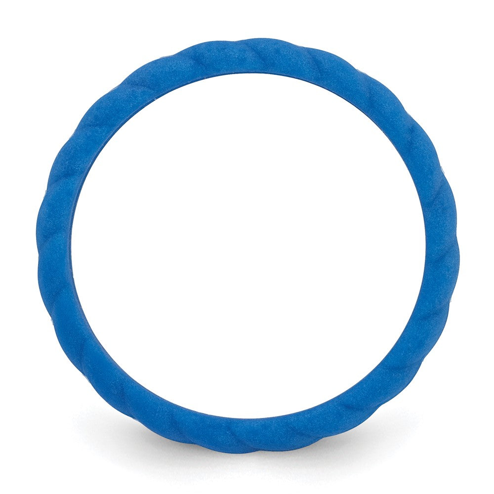Silicone Blue Braided Band