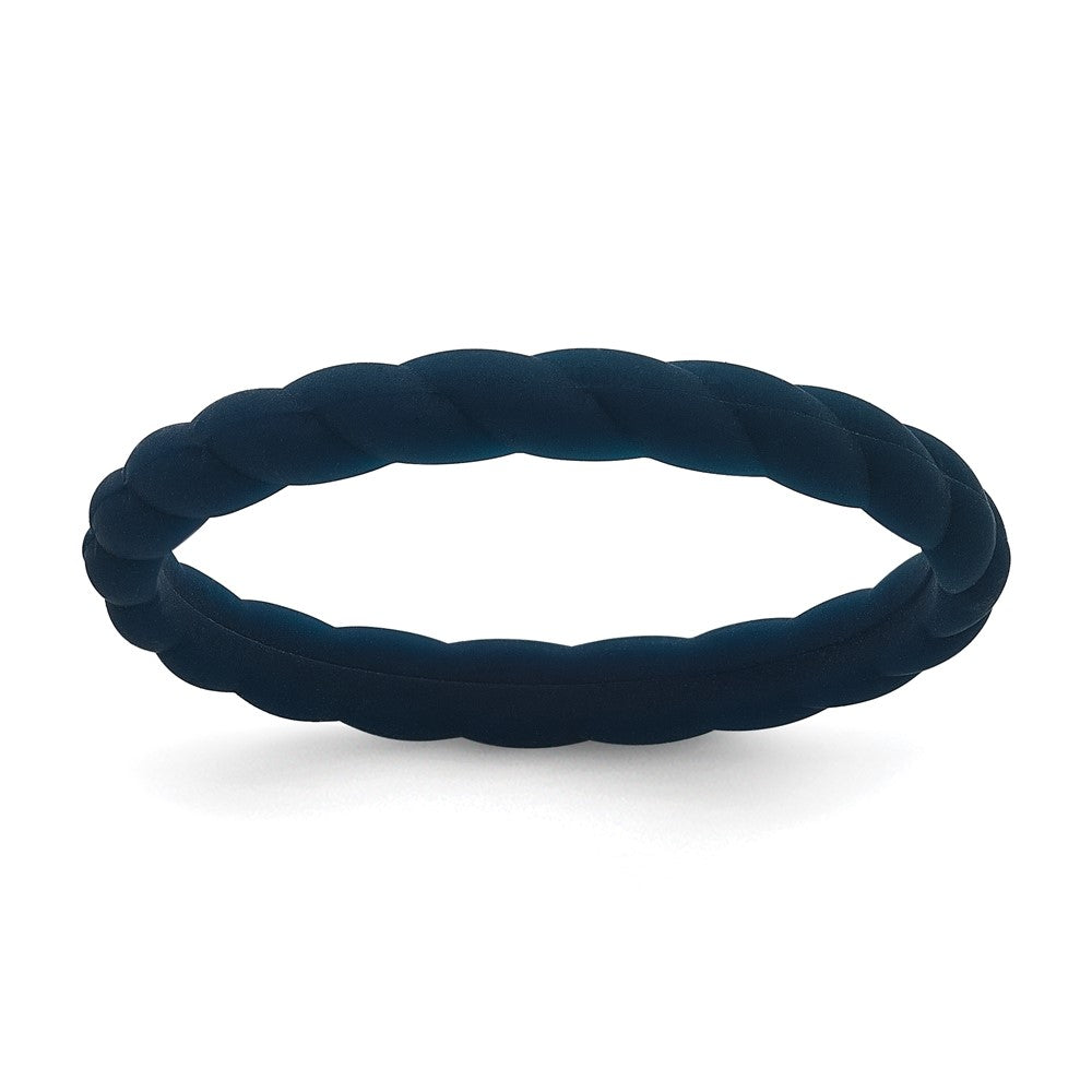 Silicone Midnight Blue Braided Band