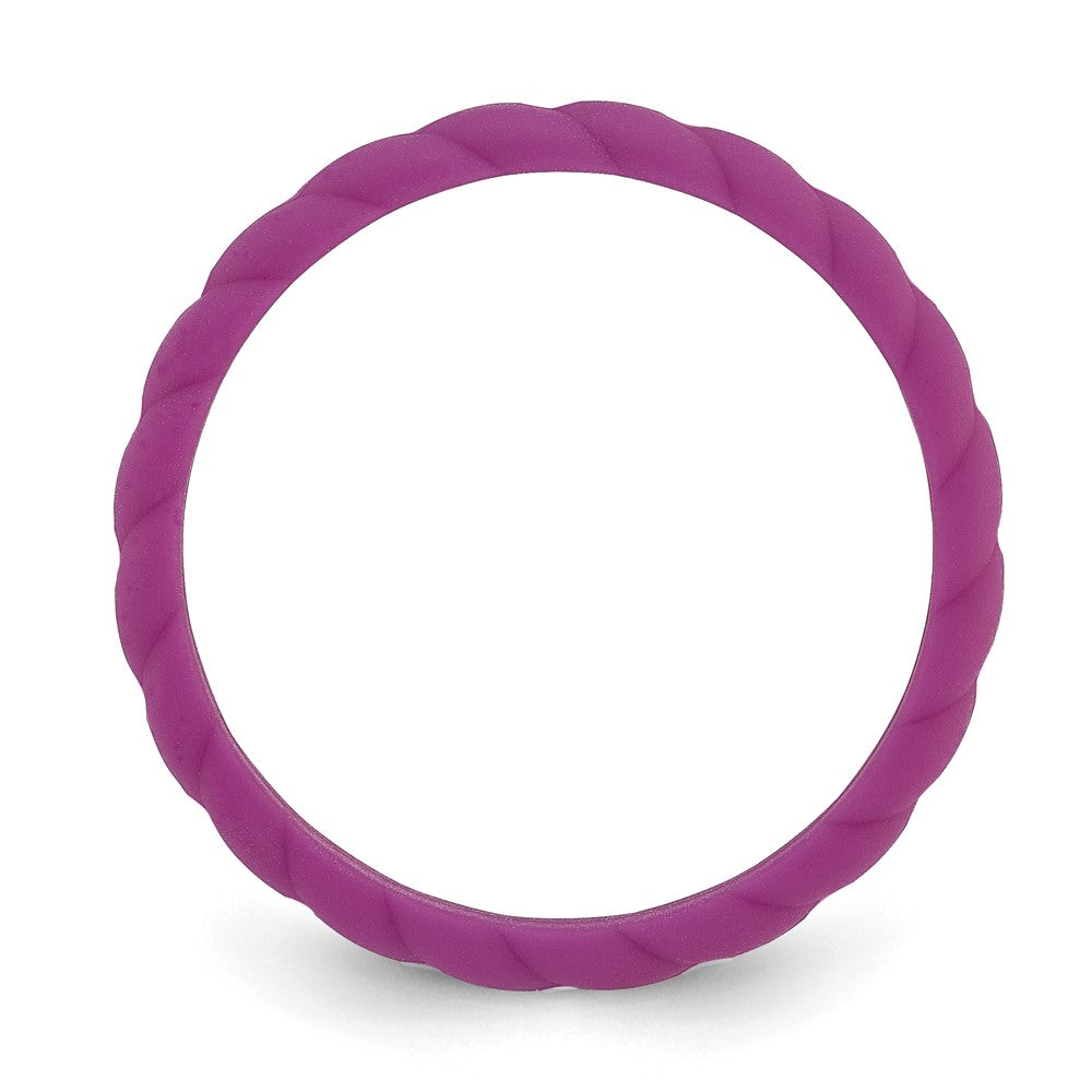 Silicone Dark Purple Braided Band