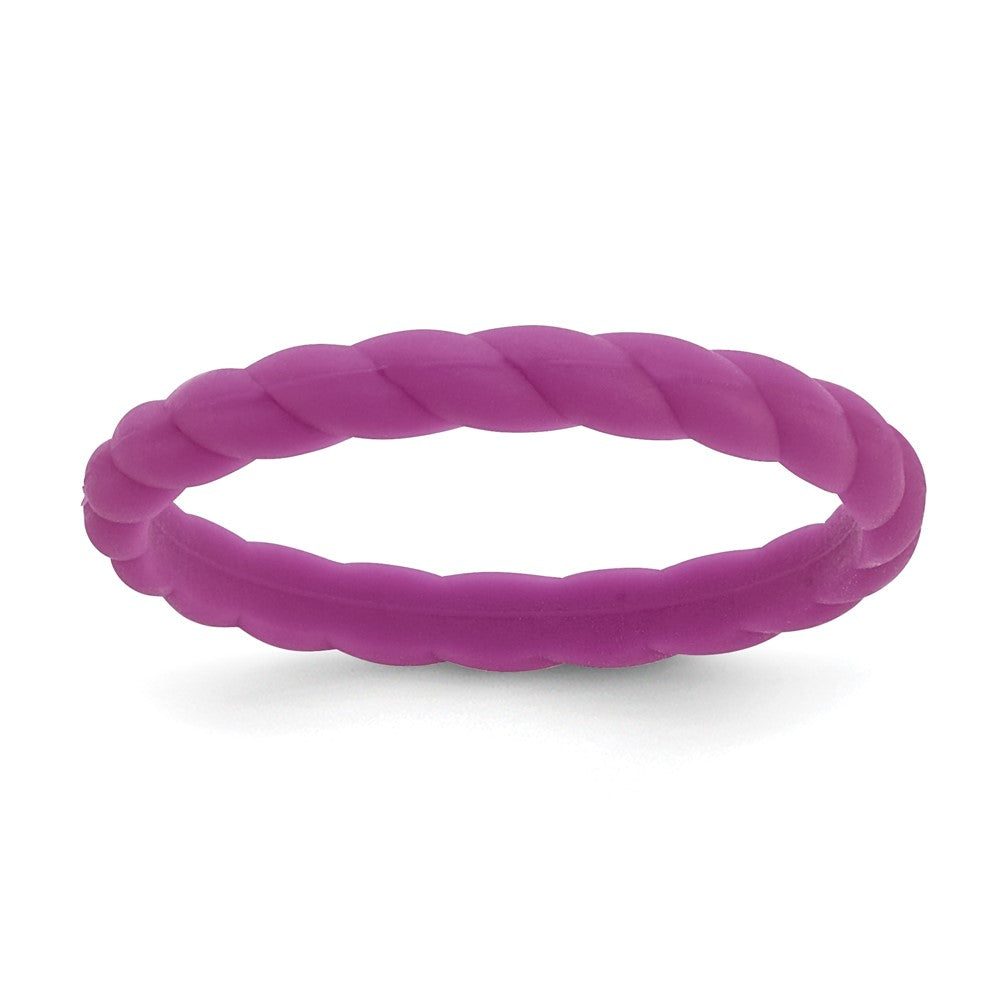 Silicone Dark Purple Braided Band