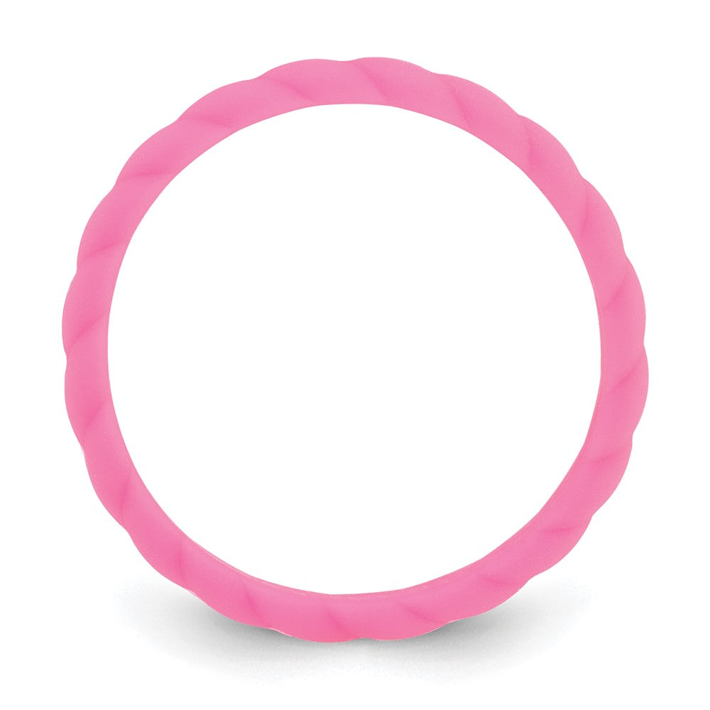 Silicone Fuchsia Braided Band
