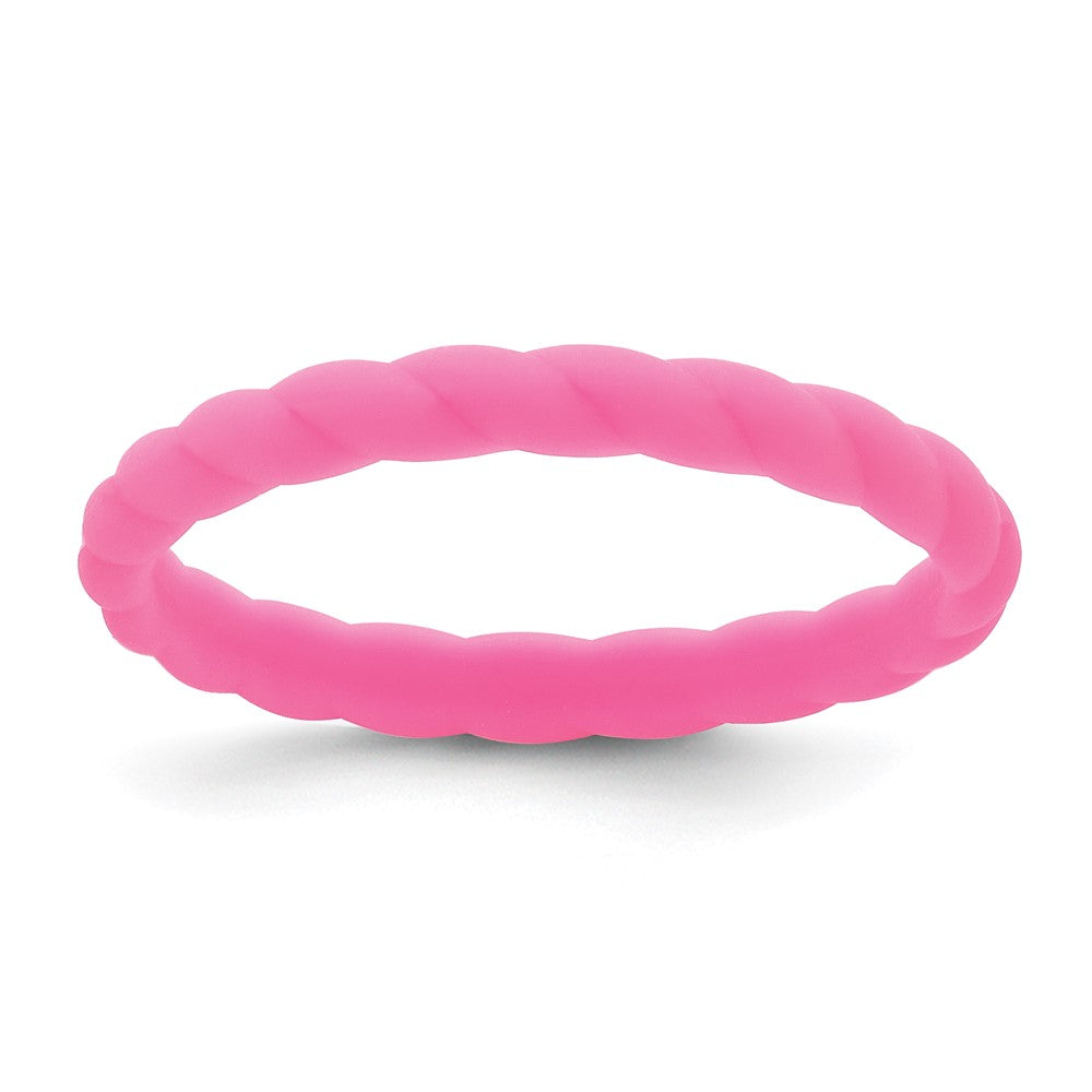 Silicone Fuchsia Braided Band