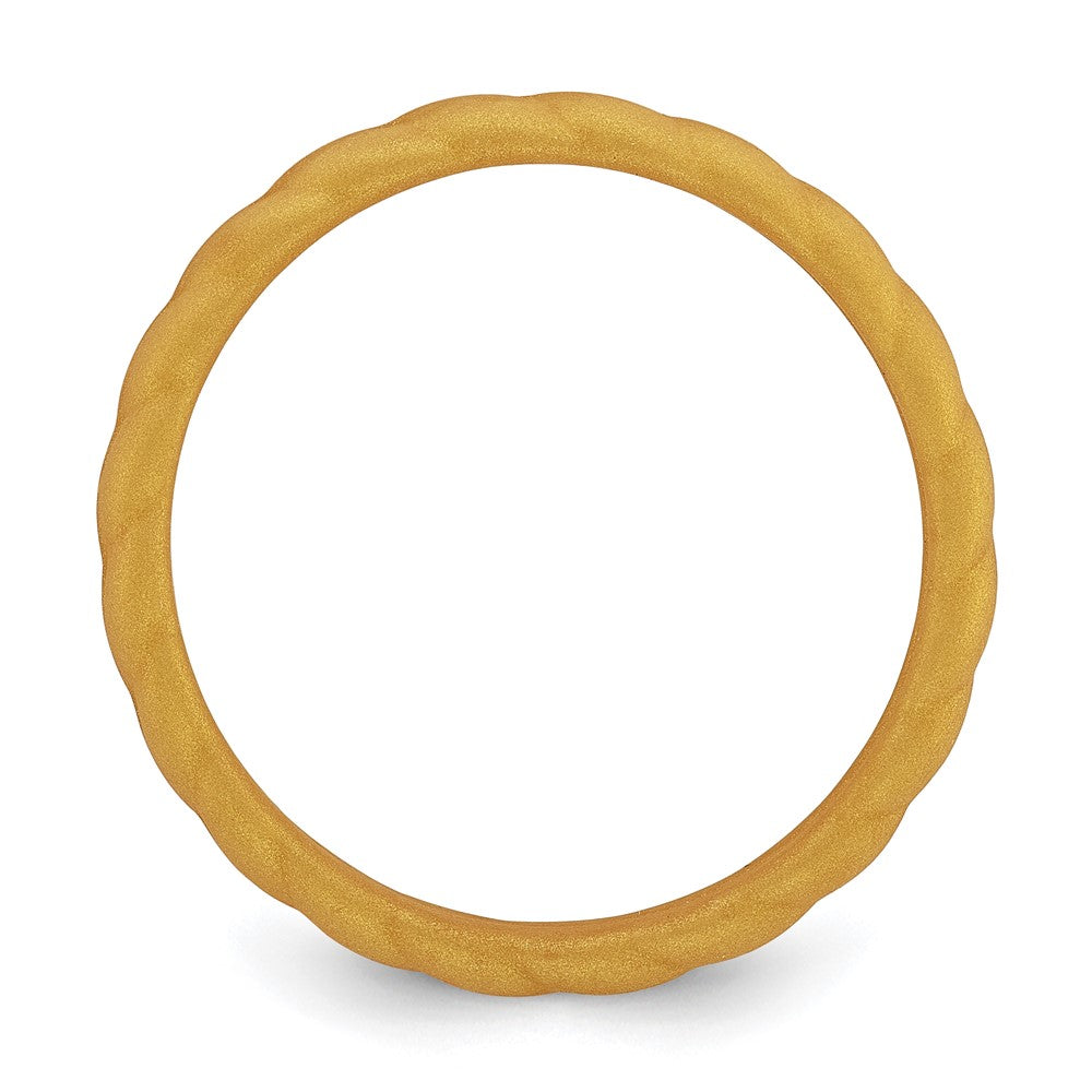 Silicone Metallic Gold Braided Band