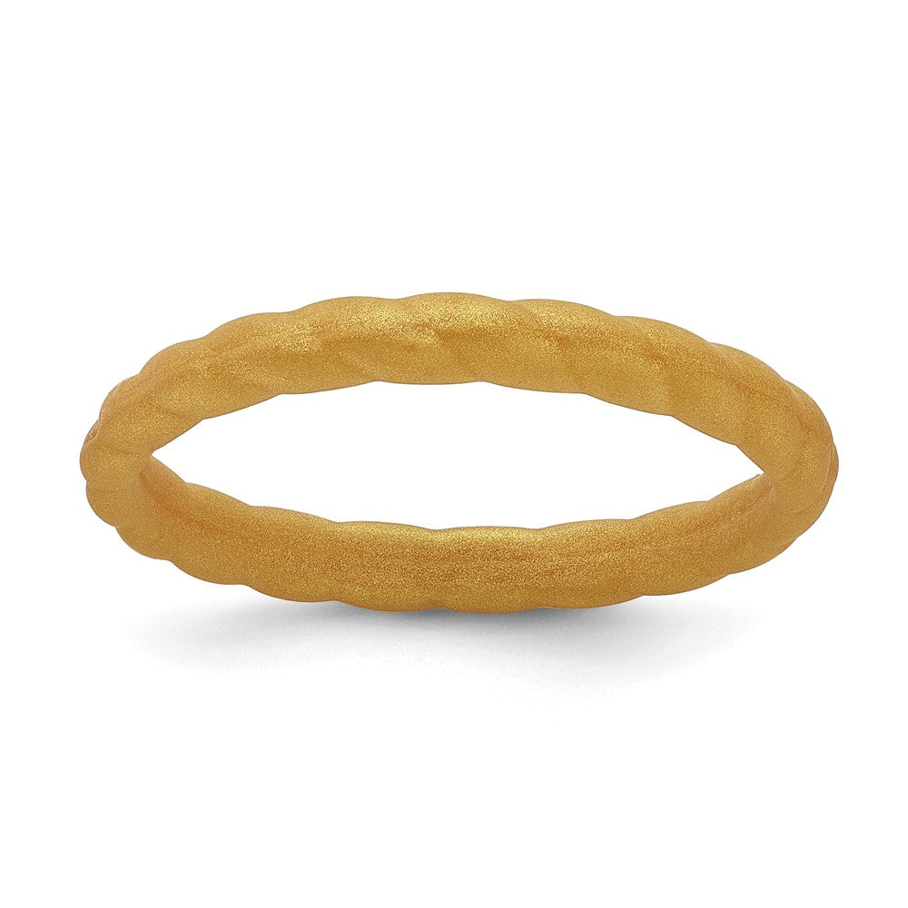 Silicone Metallic Gold Braided Band