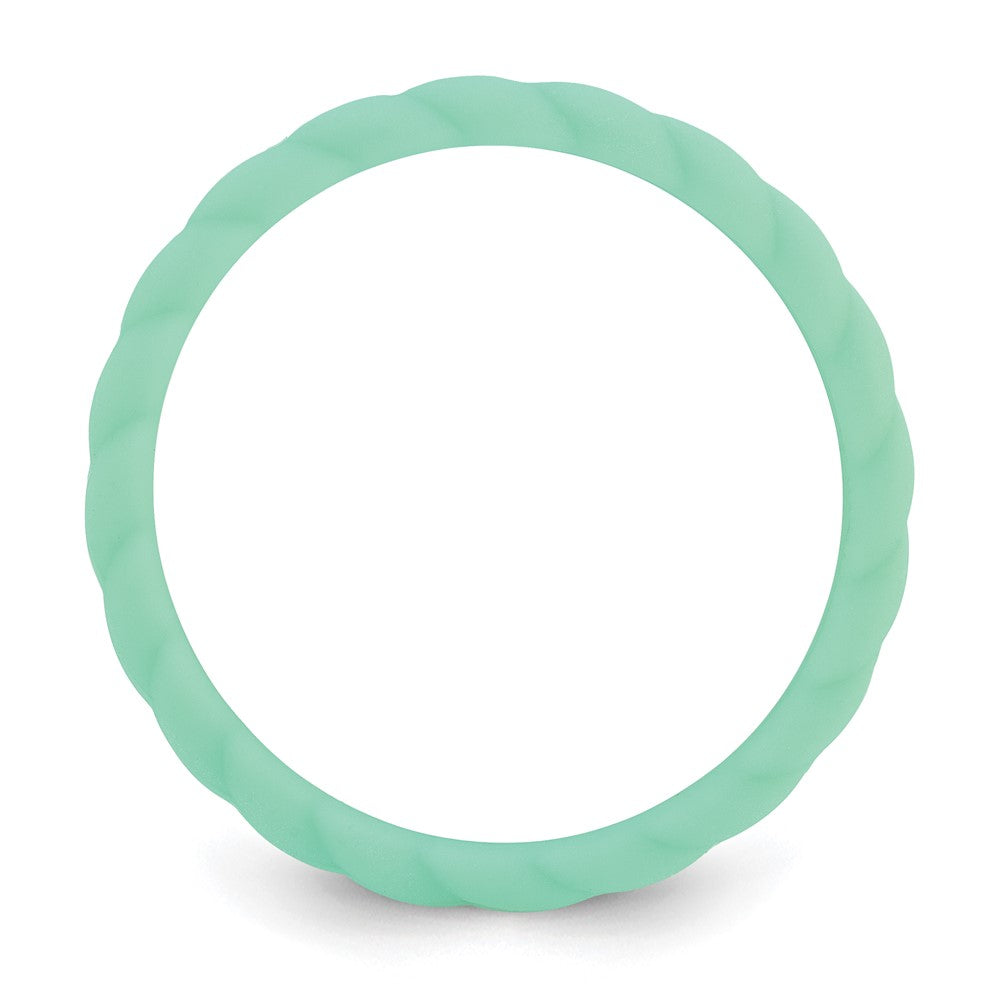 Silicone Mint Green Braided Band