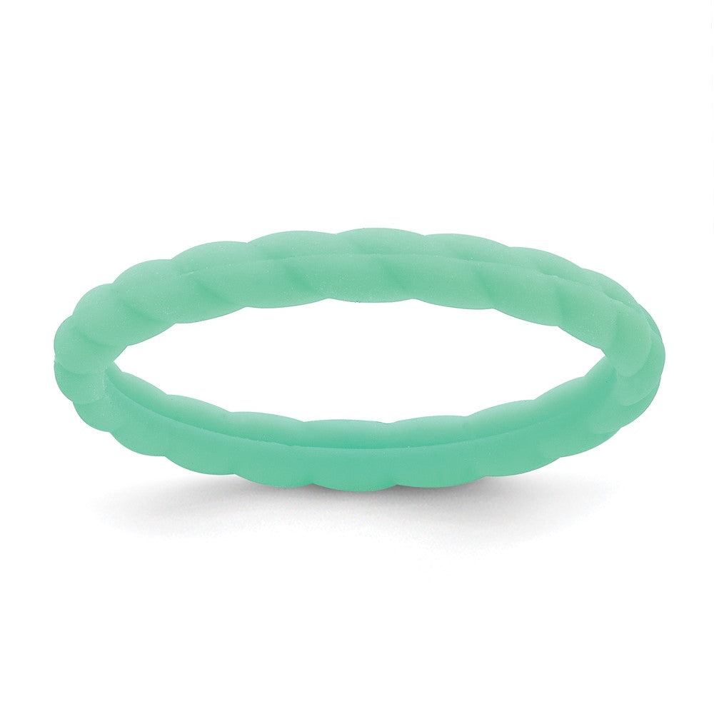 Silicone Mint Green Braided Band