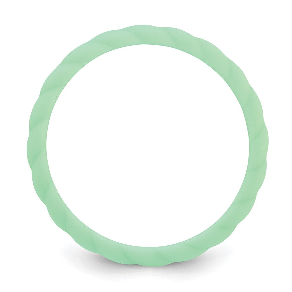 Silicone Light Mint Green Braided Band