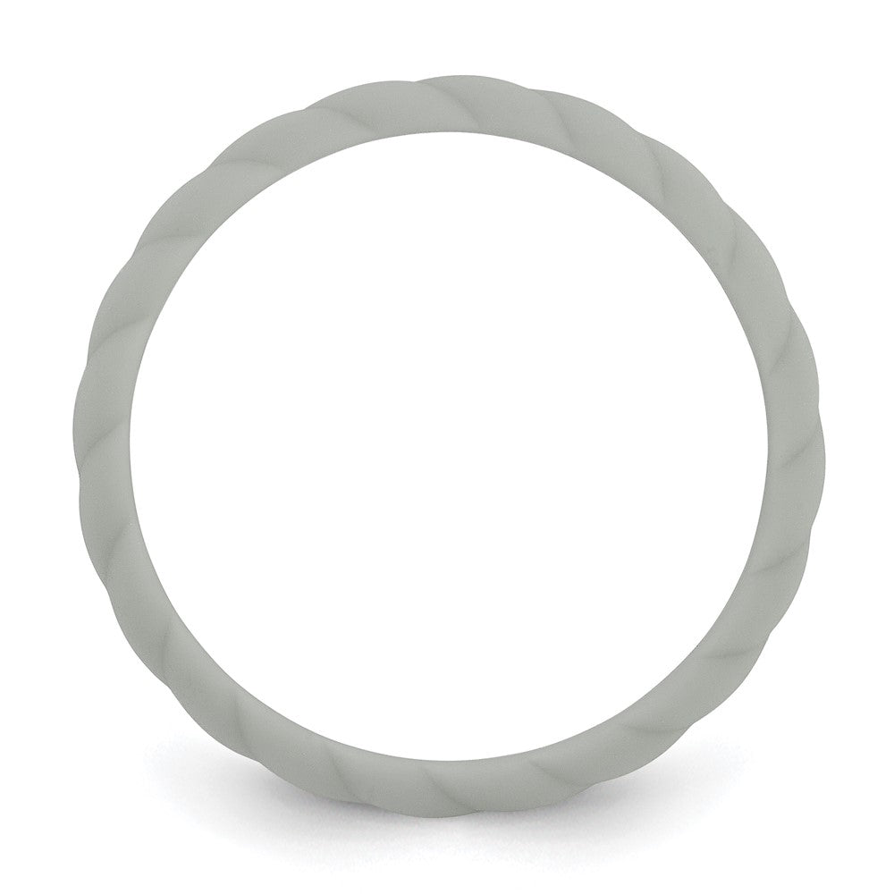 Silicone Light Gray Braided Band