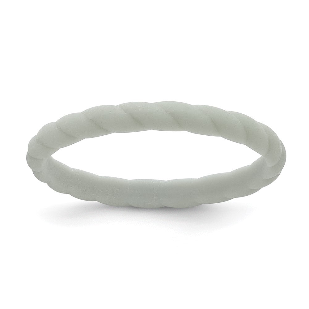 Silicone Light Gray Braided Band