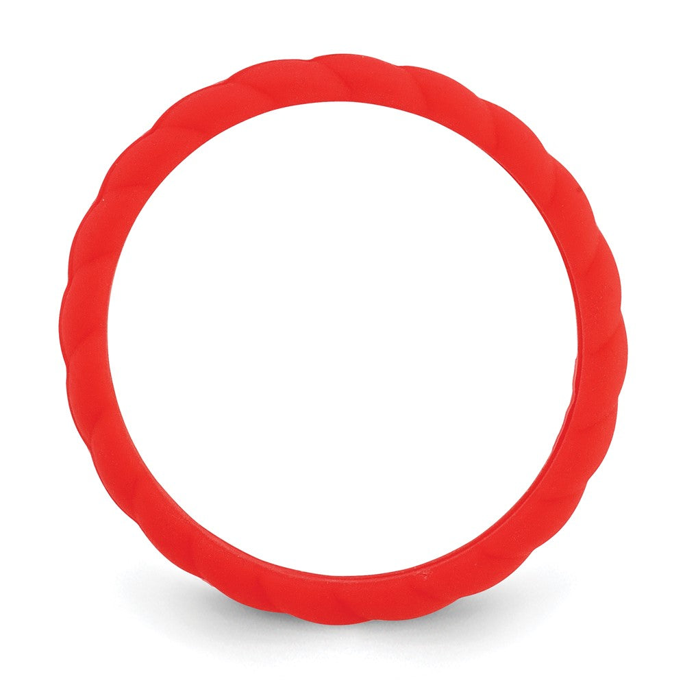 Silicone Red Braided Band