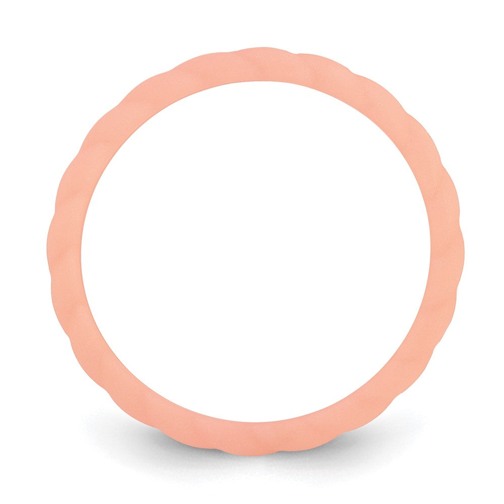 Silicone Rose Pink Braided Band