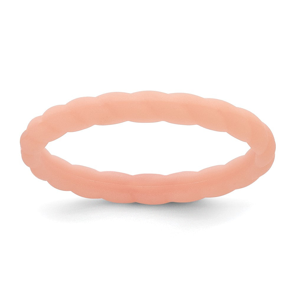 Silicone Rose Pink Braided Band