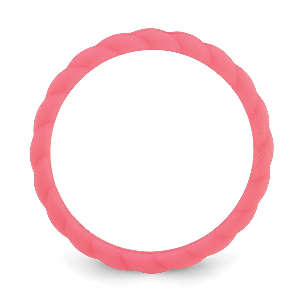Silicone Watermelon Pink Braided Band