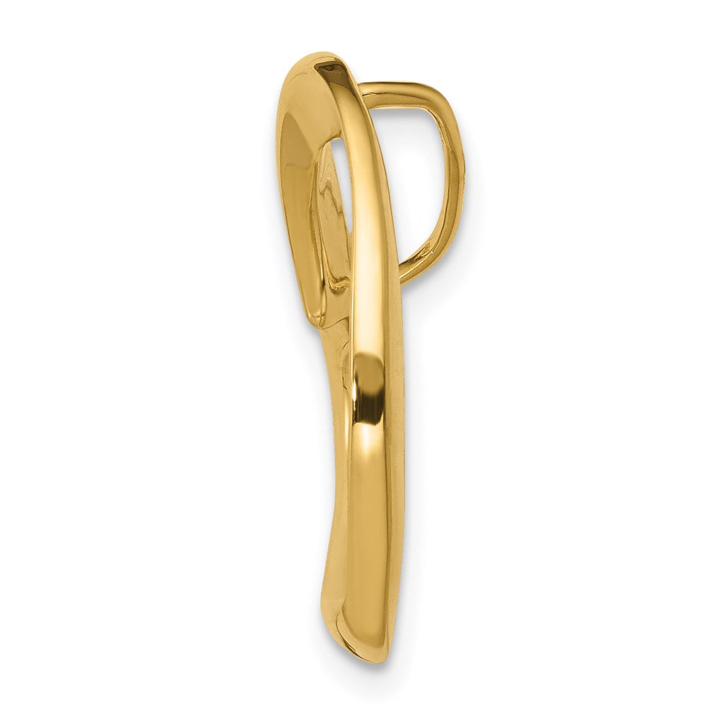 14k Polished Heart Slide Fits up to Regular/ Fancy or Reversible Omega