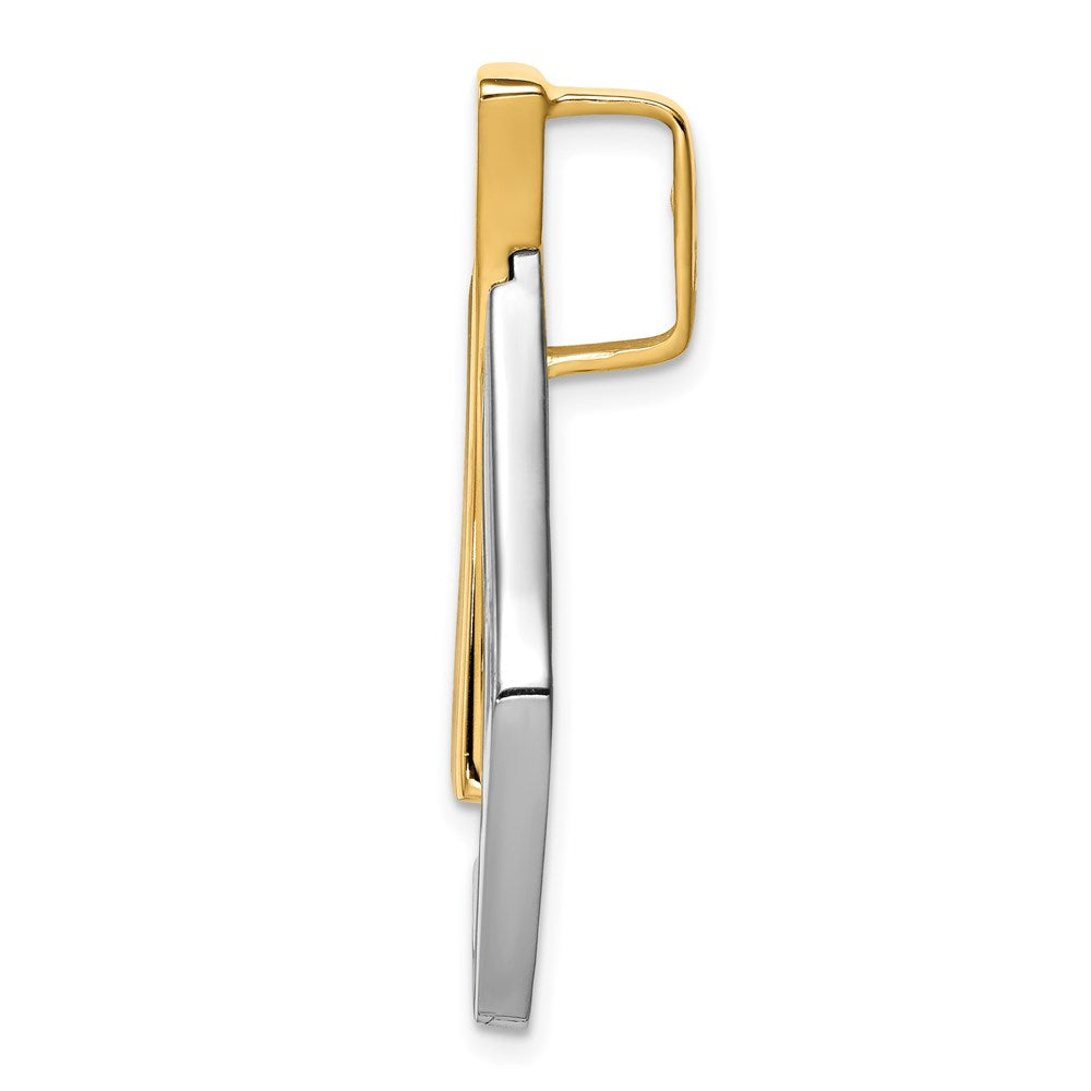 14k Two-tone Polished Slide Fits up to Regular/ Fancy or Reversible Omega