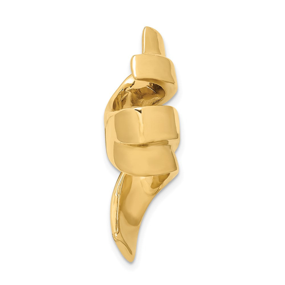 14k Polished Spiral Slide Fits up to Regular/ Fancy or Reversible Omega