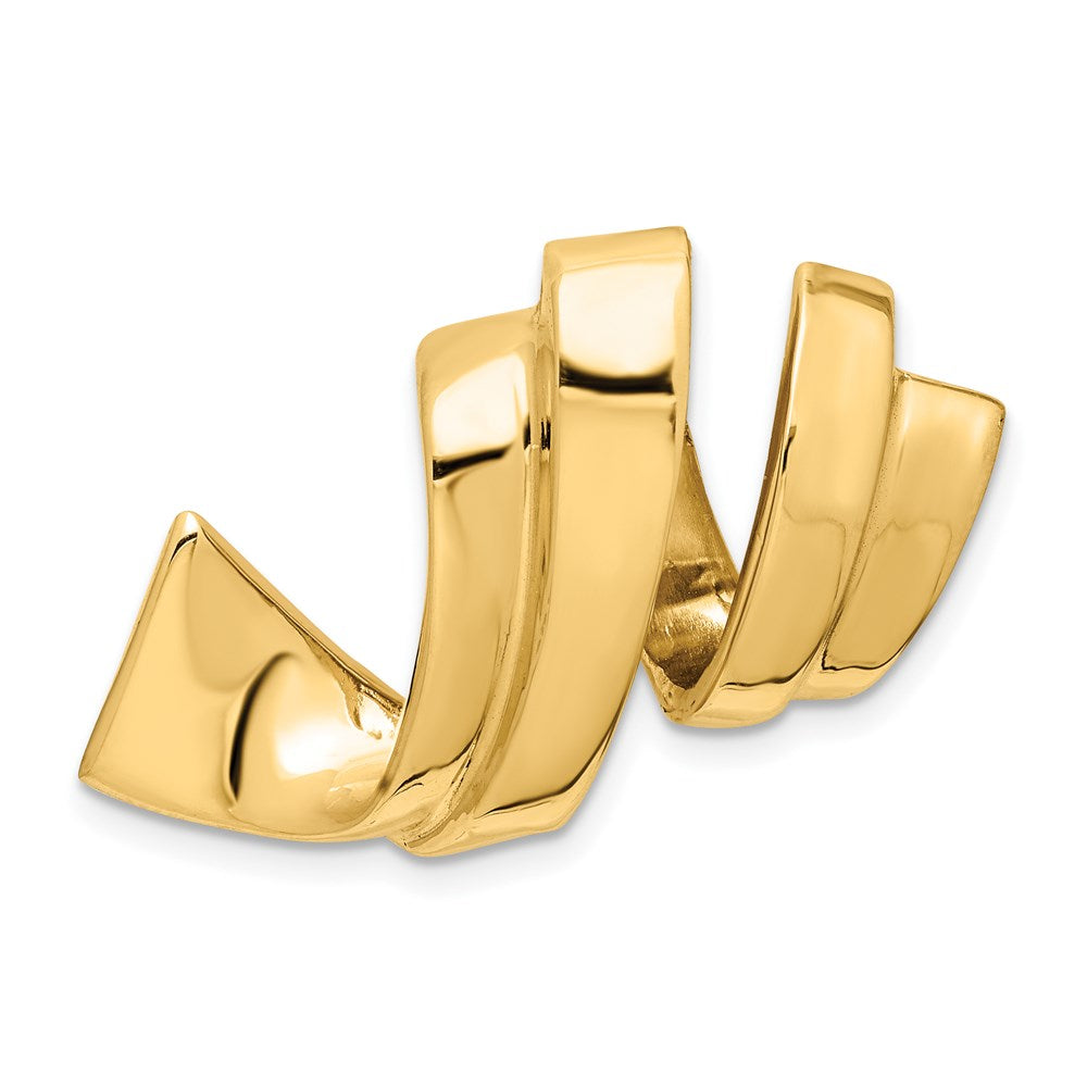 14k Polished Spiral Slide Fits up to Regular/ Fancy or Reversible Omega