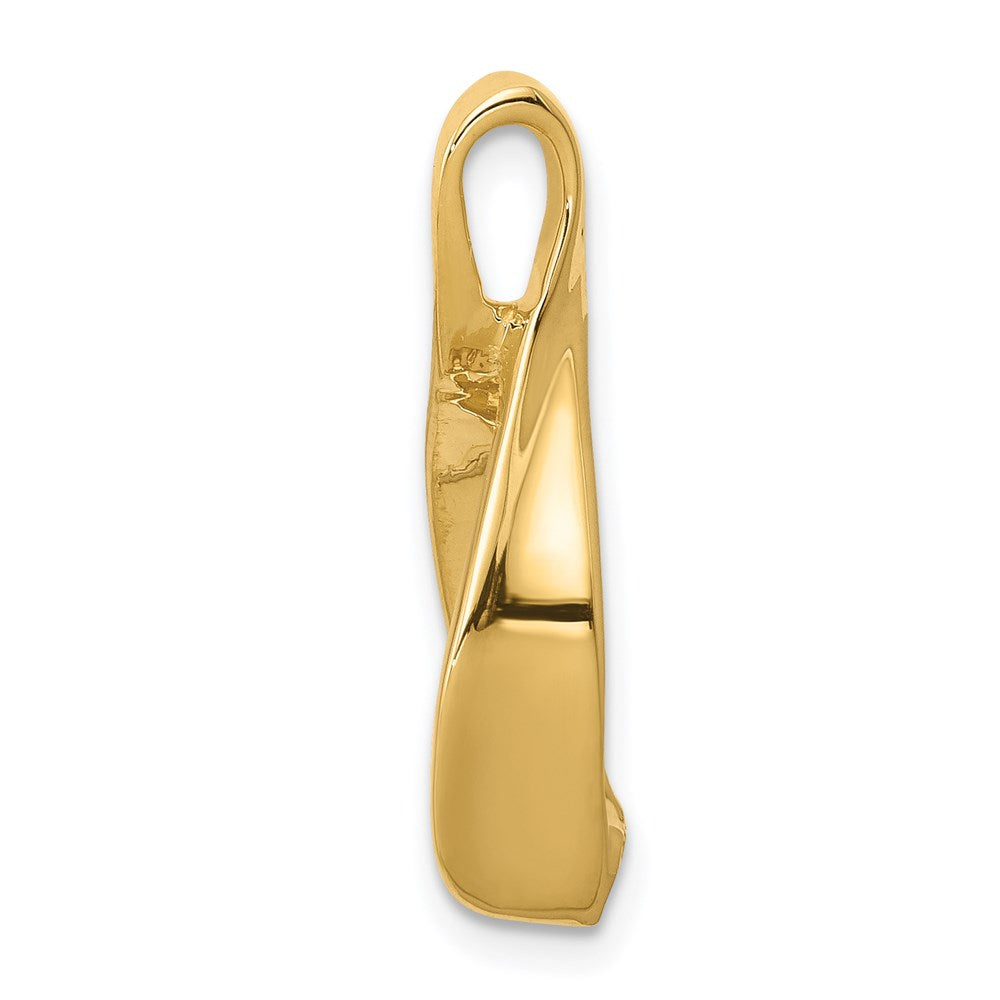 14k Polished Slide Fits up to Regular/ Fancy or Reversible Omega
