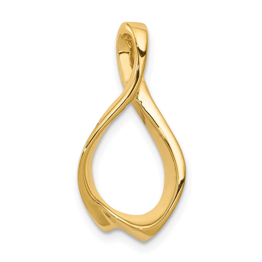 14k Polished Slide Fits up to Regular/ Fancy or Reversible Omega