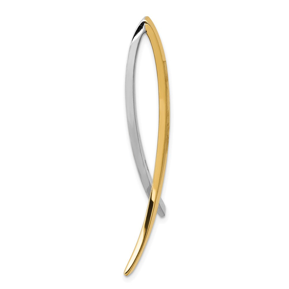 14k Two-Tone Slide Fits up to Regular/Fancy/Reversible Omega