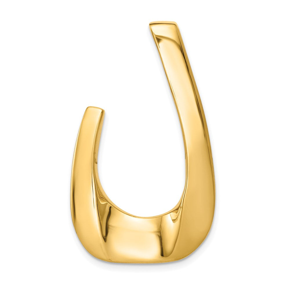 14k Two-tone Polished U-Shape Slide Fits up to Regular/ Fancy or Reversible Omega