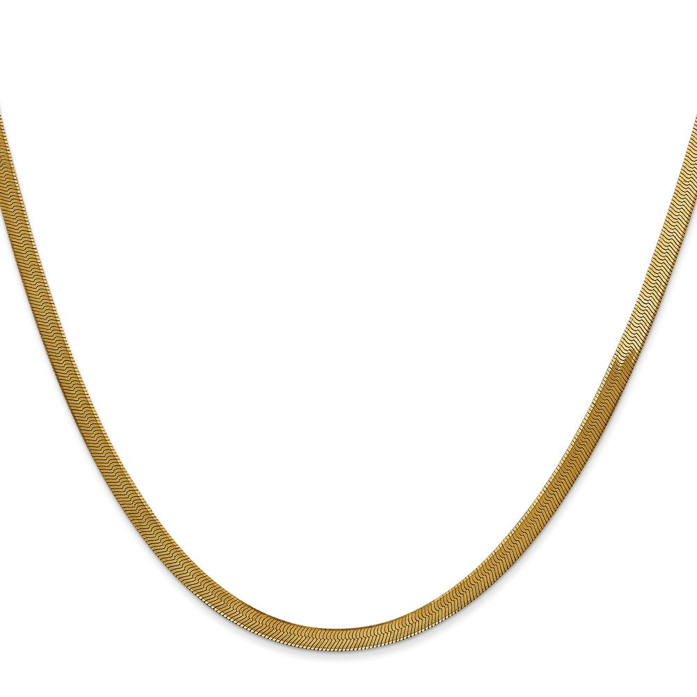 14K Silky Herringbone with Lobster Clasp Chain